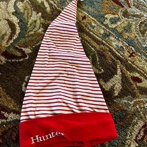 Hunter Festive Red and White Striped Cap